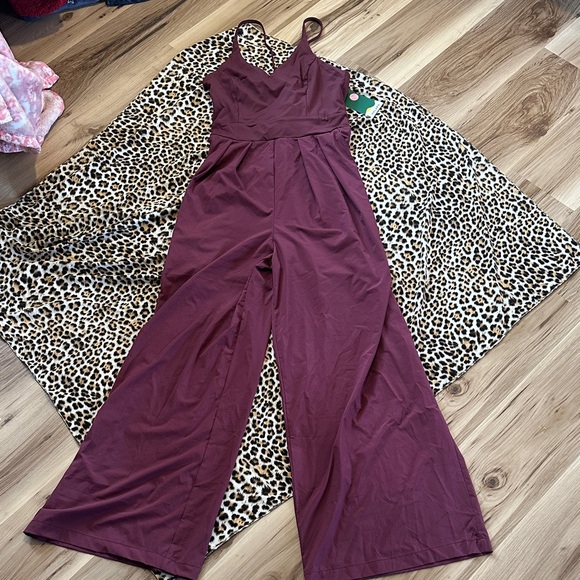 HALARA Pants - HALARA Wine Red Jumpsuit
